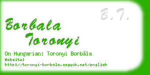 borbala toronyi business card